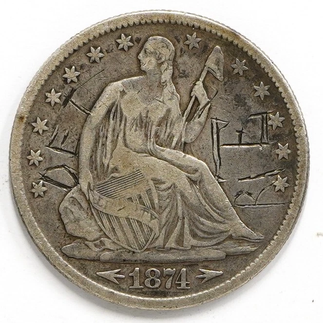 1874年 シーッティドリバティ50セント 1874年 シーッティドリバティ50セント 1874 5th Issue 50 Cents