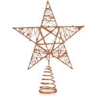 Deko Stern Weihnachten - Christbaumschmuck Aus Metall - Bronzefarben