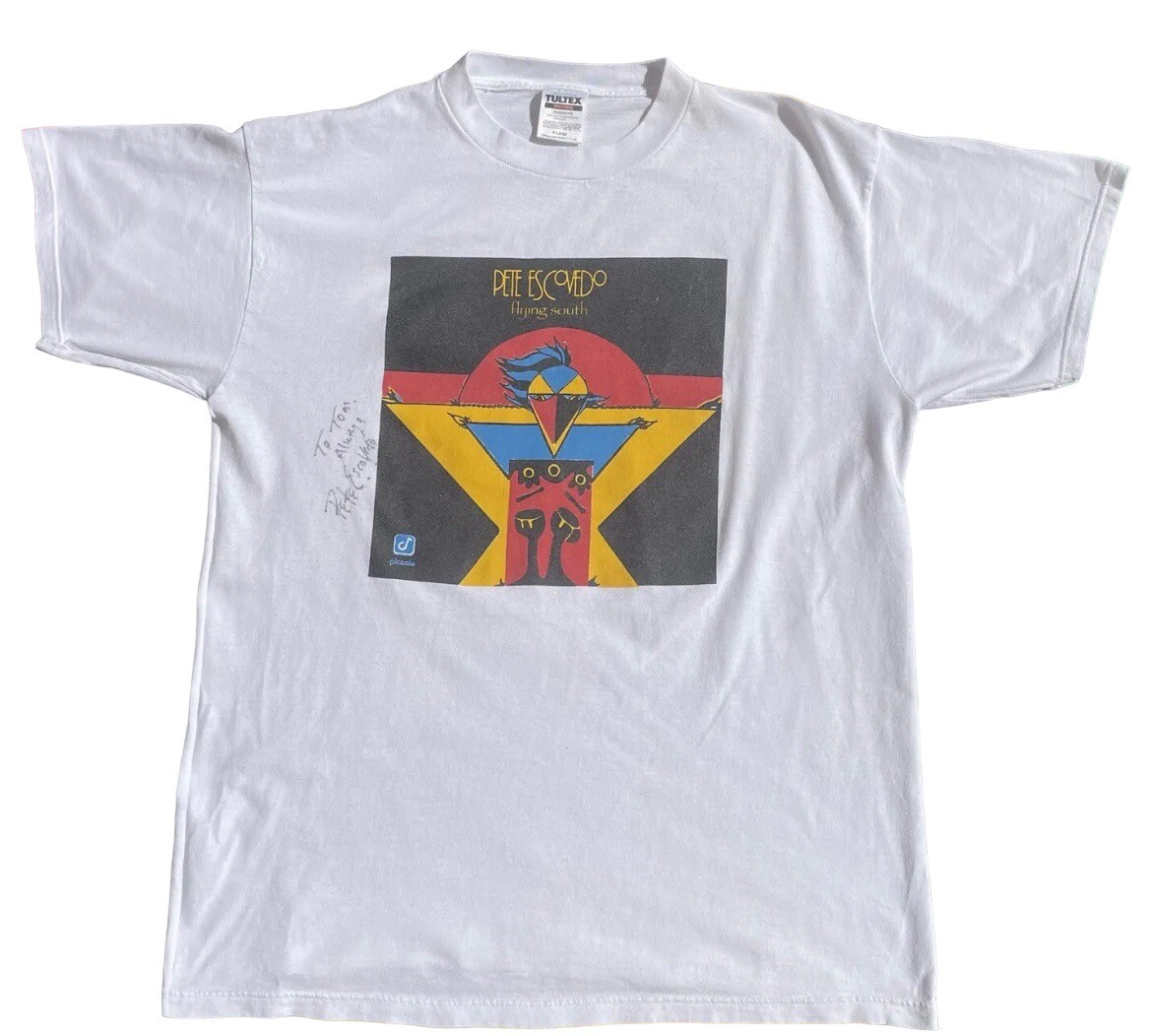 Vintage 1996 Pete Escovedo Flying South Music Promo T Shirt 90s