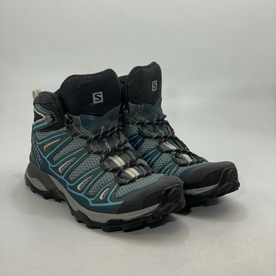 Salomon X-Ultra Mid 2 GTX Botas Trail Senderismo Zapatos Azul - Mujer Talla 6 Foto 2 de 4