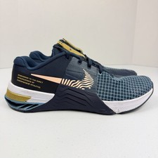 Nike Metcon 8 Armory Navy Arctic Orange Men's Gym Size 9.5 USED DO9328 401