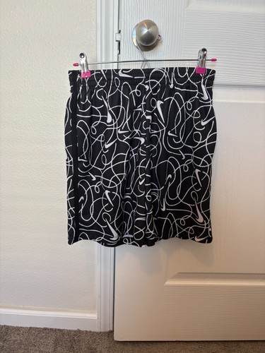 Nike Boys Athletic Shorts with Drawstring Black Pattern Size XL