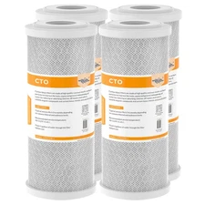 4Pack 10"x4.5" 5 Micron Whole House Big Blue Carbon Block Water Filter Cartridge
