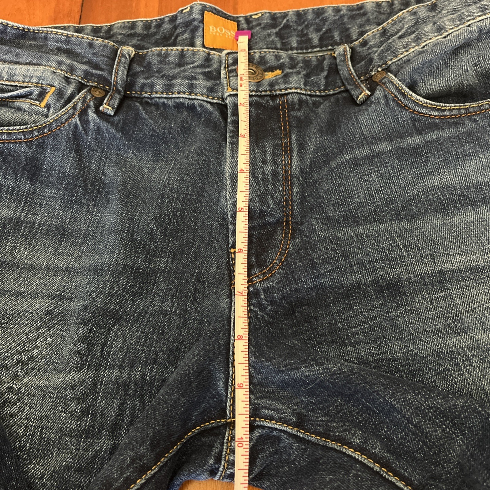 Boss Orange 24 by Hugo Boss Men's Size 36 Regular Fit Blue Denim Jeans thumbnail 6