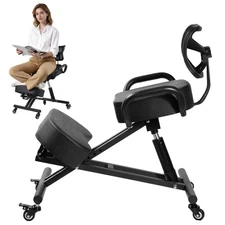 Adjustable Ergonomic Kneeling Chair with back support, for Home and Office