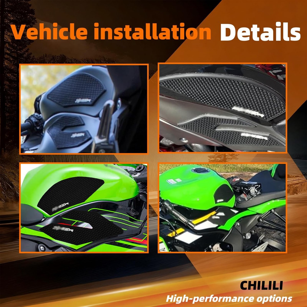 Tank pad for Kawasaki Ninja ZX-6R ZX6R ZX636 2009-2025 accessories