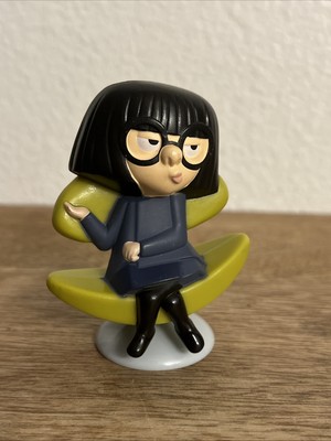 edna mode blue dress Sitting On Chair Bobble Disney Pixar The Incredibles McDonalds Toy helping you achieve Edna’s Style:ADAE211448 Long-Sleeve A-Line Mini Dress Size:15.5