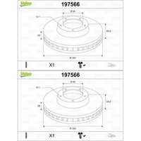 2X Valeo Bremsscheiben 302Mm BelÜFtet Vorne Passend FüR Nissan NV400 Opel Movano