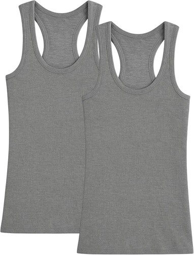 Pajama R Us Women's 2-Pack Racer Back Tank Tops Size S M L XL XXL - Picture 10 of 13