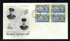 Canada #494, 1969 15¢ Bi-plane block of 4, Rosecraft cachet FDC