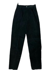 Pia Rucci Vintage Women's Black Genuine Leather Pants Size Medium