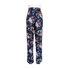 Vintage 90s Ralph Lauren Blue Label Flowy Floral Cuffed Trouser Pants Size 8