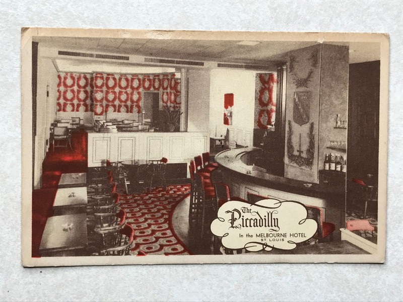 P661 Vintage Postcard Piccadilly Melbourne Hotel St Louis Missouri MO