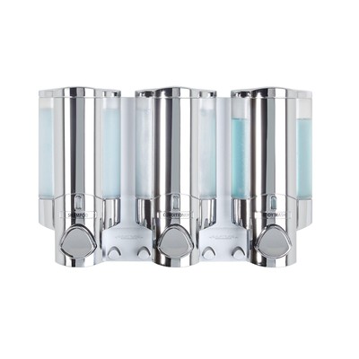Products Aviva Shower Dispenser 3, Shampoo and Soap Dispenser, 3 x 11 fl. oz....