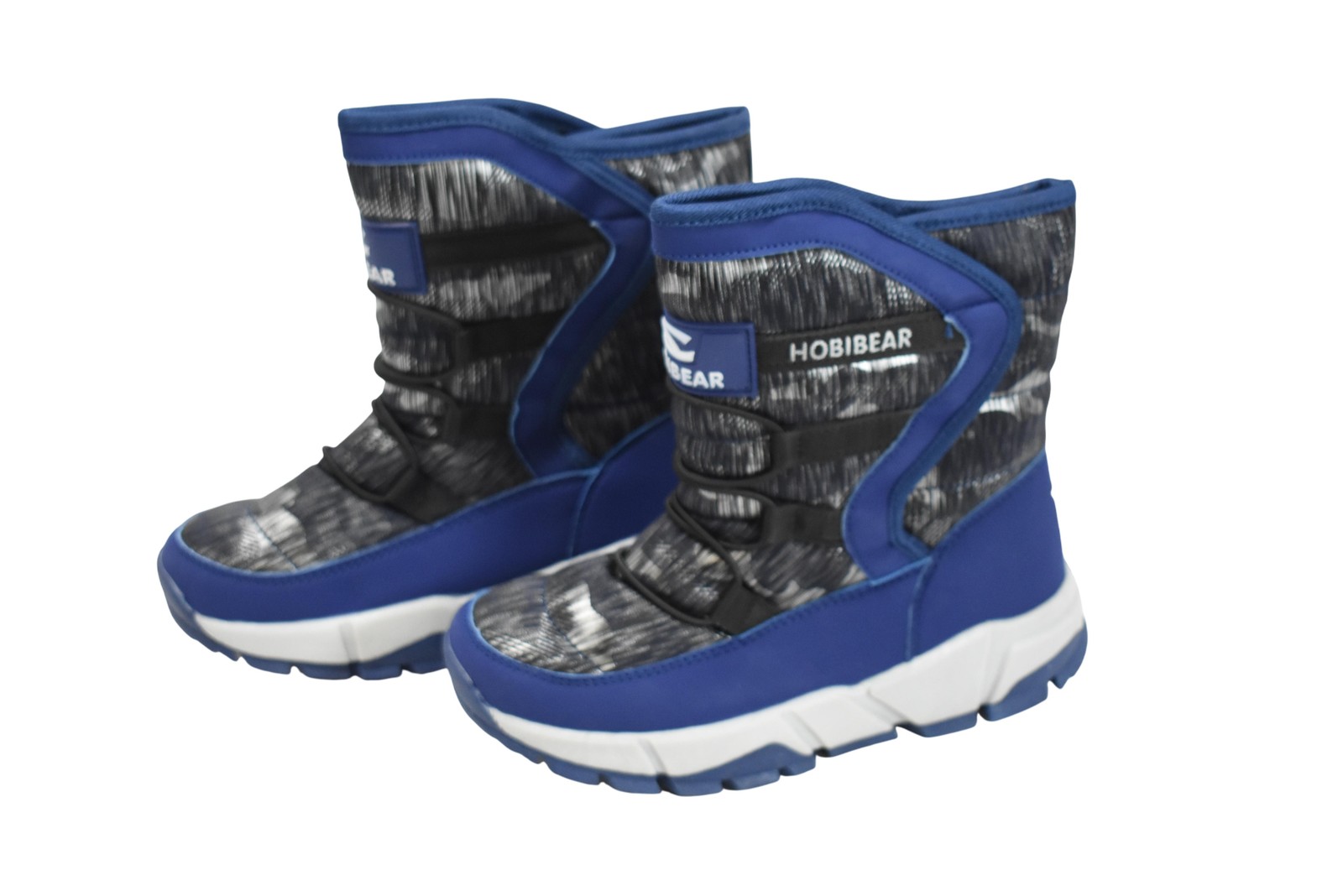 HOBIBEAR Snow Boots Boys Size 36 Blue Black Waterproof Warm Winter Shoes Outdoor-image