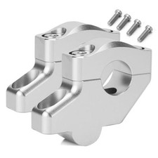 7/8" 22mm Handlebar Bar Risers Motorcycle Bar Clamps 7/8" Bar For silver