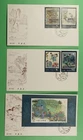 DR WHO 1984 CHINA PRC 3 FDC LITERARY ART PEONY PAVILION S/S COMBO R64541