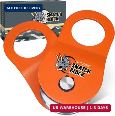TICONN 10 Ton Winch Snatch Block Towing Pulley Blocks 22,000 LBS Capacity, Heavy