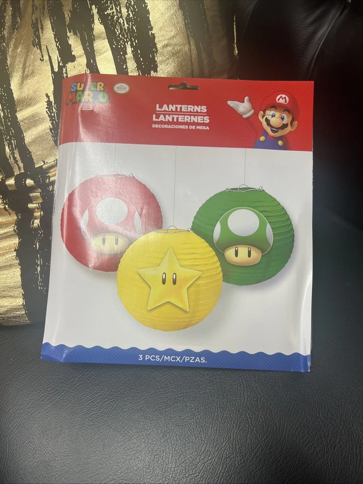 SUPER MARIO BROTHERS HANGING PAPER LANTERNS (3)~ Birthday Party  Decoration - Image 2 of 4