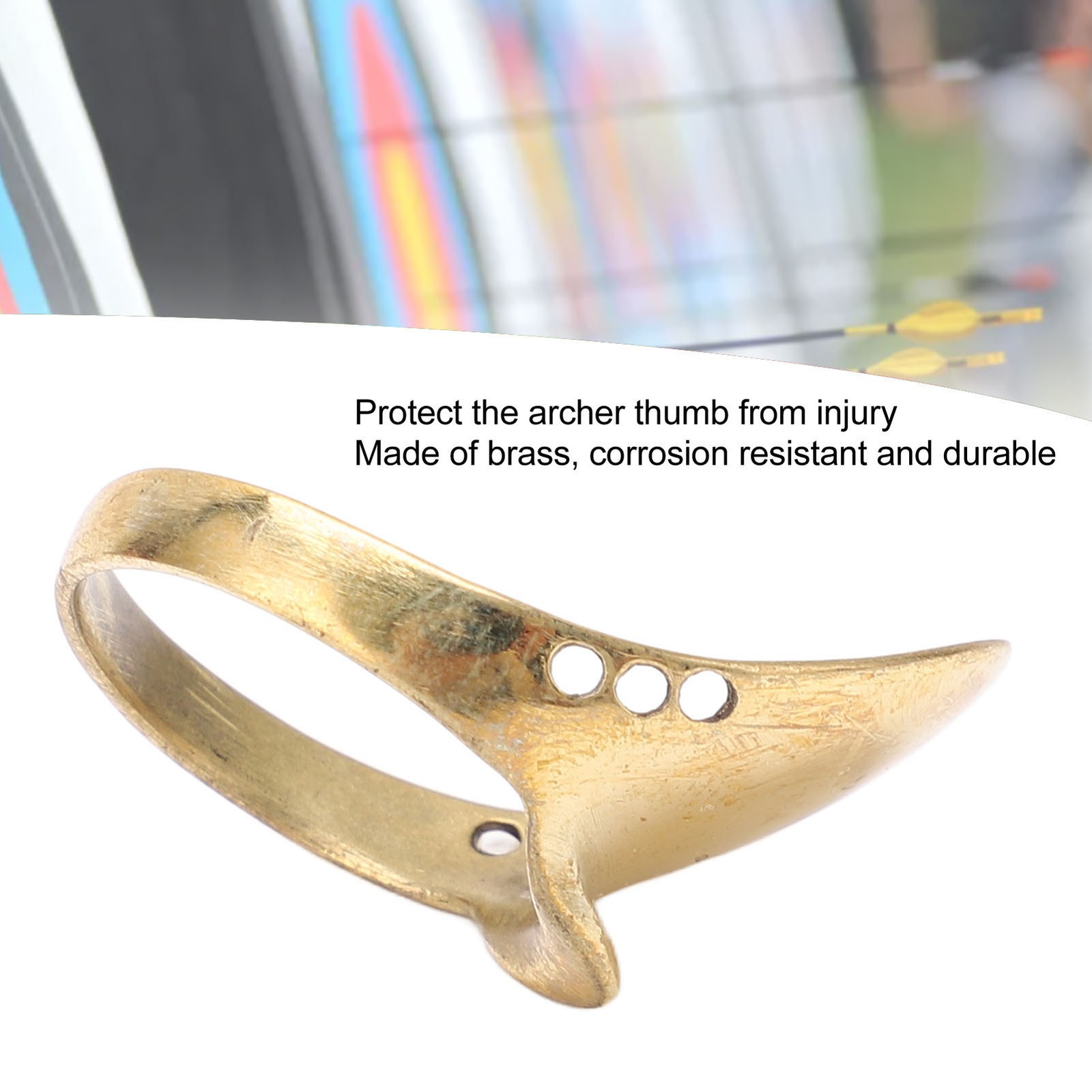 Brass Archery Thumb Ring Portable Finger Protector For Outdoor Hunting New For