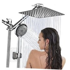 Shower Head,8 Rain Shower Head with Handheld Spray Combo with 8 Inch Silver01