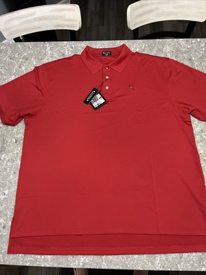 Byron Nelson Polo Shirt Mens DriWay Golf Performance 2XL Cardinal Logo Red