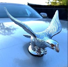Chrome Metal Flying Eagle Hood Ornament W Light Up Eyes For Truck Classic Car Chrome Metal Flying Eagle Hood Ornament W Light Up Eyes For Truck Classic Car