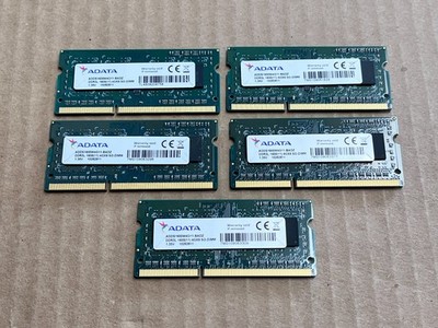 Lot of 5 ADATA ADDS1600W4G11-BADZ 4GB DDR3L-1600MHz SODIMM Laptop Memory RAM