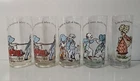 Vintage Holly Hobbie Drinking Glasses 5 Coca-Cola American Greetings 1977-1978