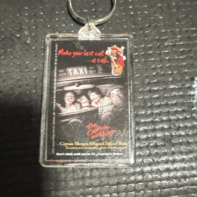 Captain Morgan Distillery Advertising Keychain Black Red
