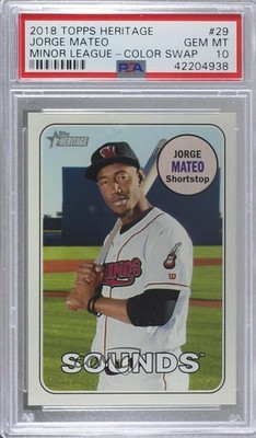 2018 Topps Heritage Minor League Edition Team Color Change 20/25 Jorge Mateo 8d2