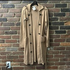 CABI 500 Double Breasted  Tunic French Trench Sweater -small -Cheapchicplus