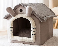 Dog Kennel Indoor Soft Comfortable Puppy House Removable Small Dog Bed Cave Wint