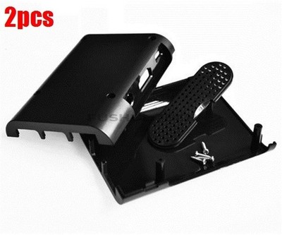 2Pcs Raspbe Box Black Abs Protective Enclosure Case Computer New Ic pi *ll