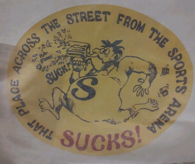 Vintage 1970's " That Bar Across The Street From The Arena Sucks" Iron - On...
