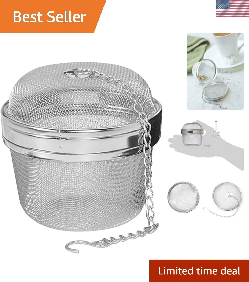 5143 Spice Infuser/Tea Ball, 3 x 3 x 3 inches, Metallic