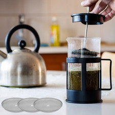 6 Pack French Press Replacement Filters 3.1" 150 Mesh Stainless Steel Screens