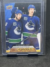 2020-21 Upper Deck #C90 Elias Pettersson / Quinn Hughes UD Canvas