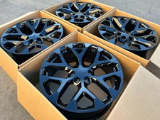24 Black Set Of 4 Wheels Gmc Sierra Yukon Chevy Silverado Tahoe Escalade Rims 24 Black Set Of 4 Wheels Gmc Sierra Yukon Chevy Silverado Tahoe Escalade Rims