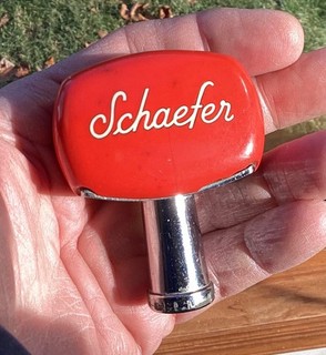 Old Brooklyn NY Schaefer Beer Bar Tap Knob Handle 1940s 50s Era Advertising.
