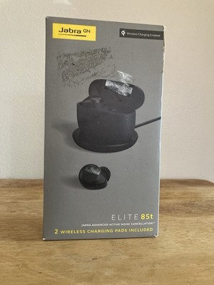 Jabra Elite 85t Wireless Earbuds Black/Grey, Noise Cancelling, Charging Pads
