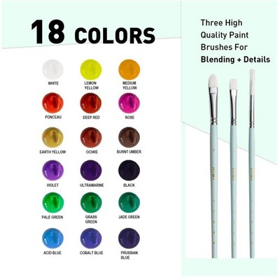 Non Toxic Art Supplies, 18 Color Gouache Set