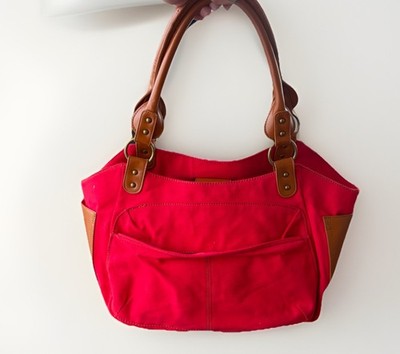 Target Sean Conway Red Canvas Tote Bag 11x16