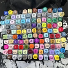 AnyMark alcohol markers, 120 markers, duel tip professional alcohol markers