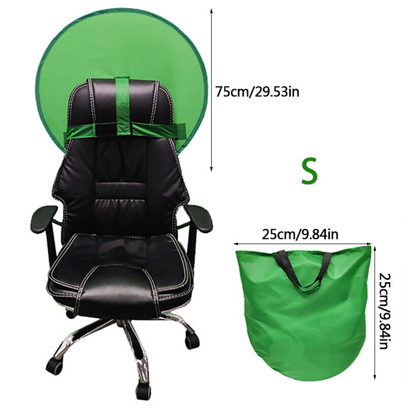 56" Green Screen Backdrop Popup Chair Round Background Protable