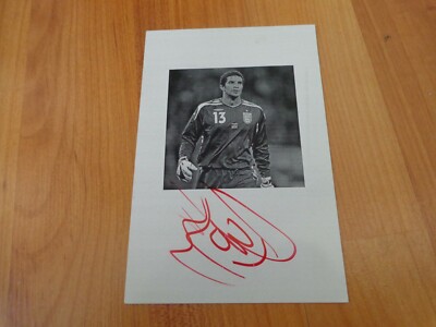 Original Unterzeichnet David James England Fußball Autogramm Foto 15.2X10.2cm