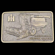 International Harvester IH Axial Flow Tractor Farming Vintage Belt Buckle
