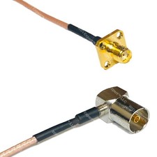 RG316 SMA FEMALE FLANGE to DVB Pal Female Angle RF Cable Rapid-SHIP LOT