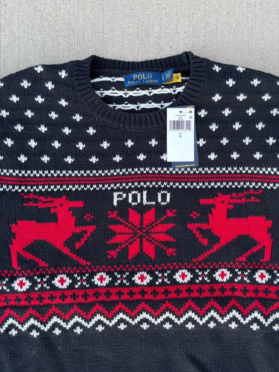 シャツ $300 95% Cotton 5% Cashmere Christmas SWEATER Ralph Lauren Polo
