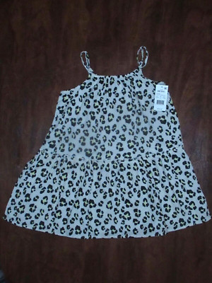 Girls Sundress Size XS (4/5) Leopard Print Grayson Threads New With Tags